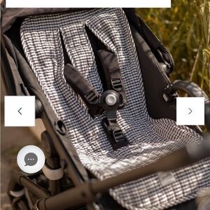 NWOT Pehr Reversible Stroller Insert - Gingham Indigo /Sherpa / One Size